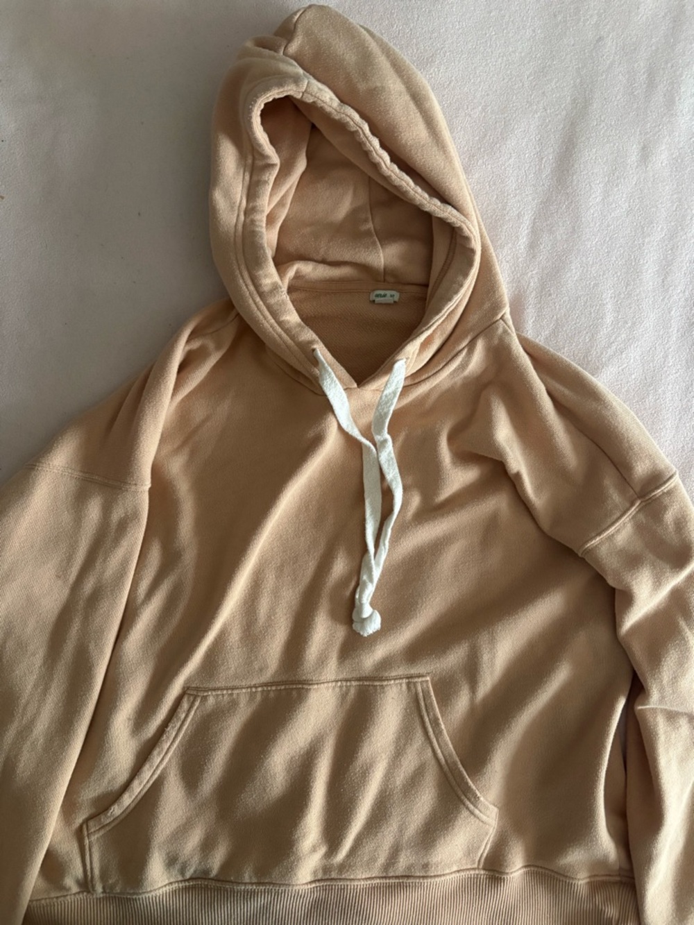 aerie Peach Beige Cropped Hoodie